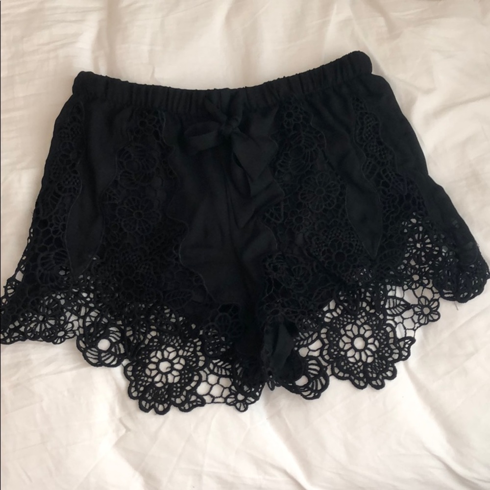 Rehab Black Lace Shorts